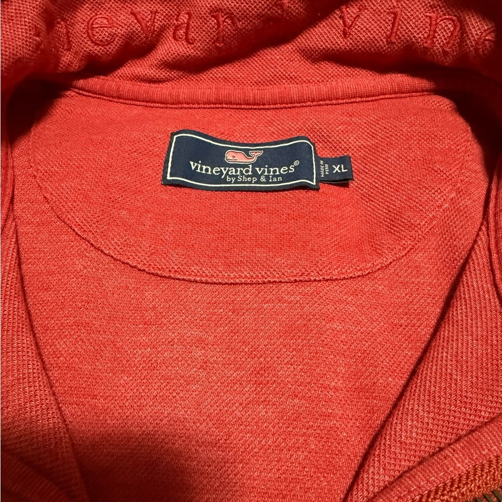 Vineyard Vines Red Men’s Pullover 1/4 Zip size XL - Picture 2 of 4